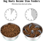Slow Feeder Dog Bowls Insert [Octopus Suction Cups] Super Firm Slow Eating Dog Bowl [Cuttable] for Large Breed and Medium Size Dog Compatible with Regular and Elevated Dog Bowls (Spiral)