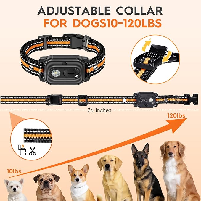 Dogs Training Collar with Remote 3300FT Dog Training Collar IPX7 Waterproof Rechargeable Safe Shock Collar for All Breed Dogs with Beep, Vibration, Safety Shock, Security Lock 10-120 lbs