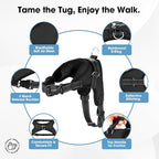 No Pull Reflective Adjustable Dog Harness with Handle- Comfortable Soft All Weather Mesh, Easy On Puppy Harness for Small Medium and Large Dogs (Black) XX-Small