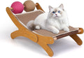 Outamateur Cat Scratching Pad, Cat Scratcher Bed, Cats Mini Chair with Sisal Scratching Ball and Bell, Cats Lounger with Removable Scratching Pad for Indoor Small Pets
