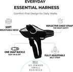 ShawnCo Essential Dog Harness, No-Pull Pet Vest with 3 Leash Clips, No Choke, Reflective, Adjustable and Padded, for Easy Walking and Training for Small, Medium and Large Dogs (White Marble, Medium)
