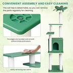 72 Inches Tall Cat Tree, Outdoor Cat House, Weatherproof Large Cat Condo with Cat Scratch Post, for Outdoor and Indoor Cat Towers