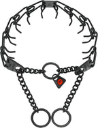 Herm Sprenger Black Stainless Steel Dog Prong Collar with Easy On Assembly Chain Professional Training Pinch Collar for Small Medium Large Dogs Made in Germany (17in X 2.25mm (Neck Size up to 13in))