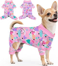 Glittme 2PACK Dog Pajamas Soft Dogs Clothes for Small Medium Dogs Elastic Cats Apparel Breathable Dog Pjs for Puppy