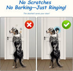 Soft Ring Blk Dog Bells to Go Outside - Wireless Dog Door Bell with 1000ft Range, 60 Melodies, LED, Waterproof Potty Training Bell for Dogs - Dog Door Bells for Potty Training(2 Bells & 1 Receiver)