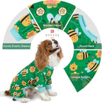 KYEESE Dog Pajamas Dog Pajamas Large Sized Dogs Stretchy Pets Pjs Velvet Pet Jammies Coat Little Bee Pets Pjs Comfy Dogs Clothes Soft Pet Onesie Costume Stretchable Clothes, XXX-Large