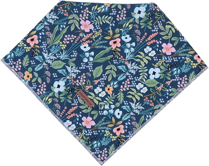 Elegant Little Tail Bandana for Boy Girl Small Medium Large Dogs, Comfortable Bibs Scarf, Adjustable Square Kerchief