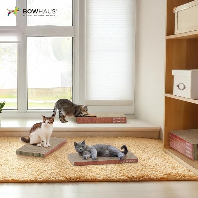 Cat Scratcher Cardboard, Reversible Scratcher, Durable & Long-Lasting, Cat Cardboard Scratcher, Cat Scratching Board, Scratch Pad for Indoor Cats, 8 Pcs, Brown