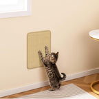 PETSITE Cat Scratcher Mat, Natural Sisal Scratching Mats, Horizontal Cat Floor Scratching Pad Rug with Adhesive Hook Loop Tapes (6, 15.75 x 11.81 in)