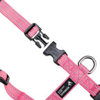 EXCELLENT ELITE SPANKER No Pull Dog Harness Reflective Nylon Vest L-Shaped Adjustable Easy Pet Harness for Small Medium Large Breeds Dogs Walking Training Black Red(Pink-XL)