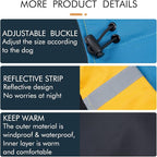 Dog Warm Coats - Windproof Dog Winter Outdoor Jackets Cold Weather Coats for Dog Waterproof Dog Raincoats with Hole for Dog Leash,BY XL