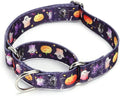 Serijoars Adjustable Martingale Dog Collar Heavy Duty Nylon Dog Collar for Medium Large Dogs Walking Training Boy and Girl Dogs (NO18, M)