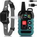 Citronella Bark Collar for Dogs, Dog Training Anti Bark Collar with Remote, 4 Modes Spray/Vibration/Sound/Reinforcement Spray, 1000FT Control Range for S/M/L Dogs (Green)