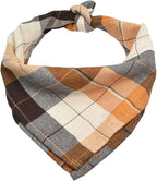 Bubblepup Plaid Dog Bandana - Cotton Dog Scarf for Small/Med/Large Dogs