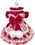 Furbabycare® Elegant Sweet Fashion Puppy Dog Blingbling Princess Skirt Pet Dog Lace Cake Camisole Tutu Dress B-Pink X-Small