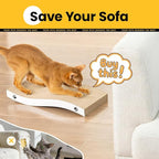 Cat Scratcher, Durable Scratch Pad, Corrugated Cardboard Scratching Board for Indoor Cats, Heavy Duty, Double-Sided Usability, Recyclable, with Catnip, Large, 2 Pack