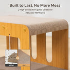 Avont Cat Scratcher House, 2-in-1 Scratch Cardboard & Scratching Pad for Indoor Cats, Double-Layer Scratch Box and Corrugated Board for Kitty -Straight