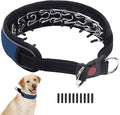 Martingale No Pull Dog Collar for Large Medium Dogs Training Walking, Heavy Duty Nylon Reflective Adjustable Anti Pull Slip Collar with Buckle M Dark Blue