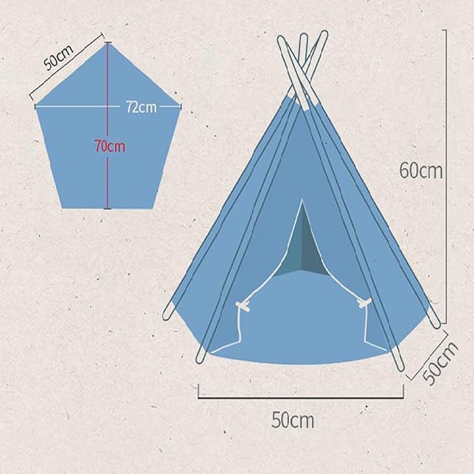 Dog Cat Teepee Tent Bed,Portable Pet Teepee for Small Animals Removable & Washable,Indoor Dog House with Cozy Cushion,Cat Teepee for Indoor Cats,Bunny Tent Outdoor (White, M)