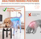 XIAZ Dog Bowl Stand Elevated Food Water Bowl Holder for Large Medium Small Sized Dog, Heights&Width Adjustable, Non-Slip, Durable, Elevated Feeding Bowl Stand for All Dogs Bowls (Stand Only)