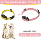 Modern Stylish Ecollar Replacement Strap, Nylon 3/4" Replacement Collar for Shock Collar with Quick Release Buckle, Soft Shock Collar Replacement Strap for Small Medium Large Dogs (Pink & Yellow)