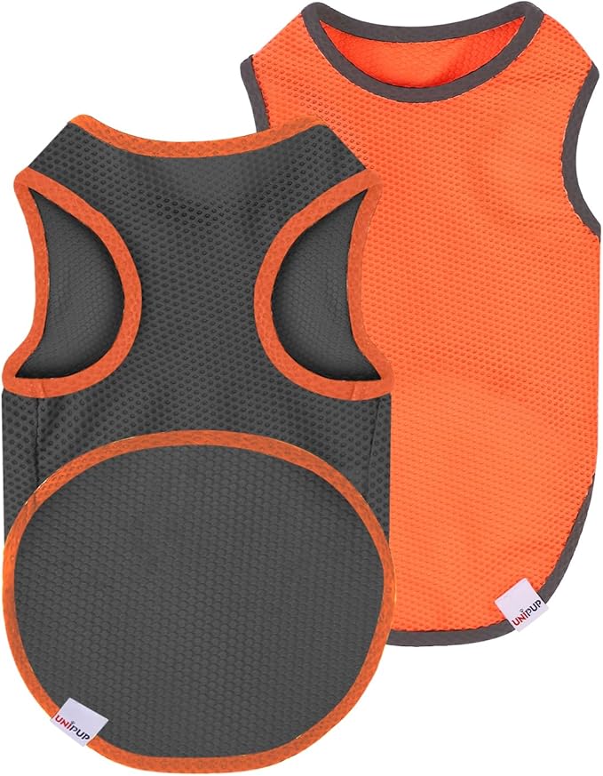 2 Pack Cooling Shirts for Dogs, Lightweight Mesh Breathable Dog Shirt for Small Dogs Boy, Sun-Protection Sleeveless Shirts for Dog&Cat Puppy Vest Pet Apparel P23ST00605S