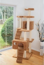 Maykoosh Large Cat Tree 74" High with Perches, Playhouses & Scratching Posts
