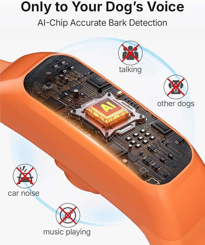 Anti Bark Collar for Small Medium Large Dogs, Vibrating Dog Collars No Shock, Rechargeable Smart AI Bark Collar, Automatic Dog Training Collar, IP 67 Waterproof Dog Barking Collar (Black)