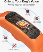 Anti Bark Collar for Small Medium Large Dogs, Vibrating Dog Collars No Shock, Rechargeable Smart AI Bark Collar, Automatic Dog Training Collar, IP 67 Waterproof Dog Barking Collar (Black)