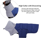 Dachshund Dog Coats Jacket fit for Dachshunds Corgi Weiner Reversible Winter Coat Padded Cotton Lining high Collar Dog Suit in Autumn Winter Navy M