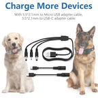 Shock Collar Charger Replacement for Dogrook Mini Educator,E Collar Charger for Nvk Patpet Petsafe Petspy Slopehill Exuby, Bark Collar,Training Collar Charger Cable for Large Medium Small Dog Collar 1