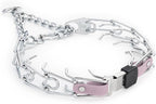 Herm Sprenger Chrome Plated Steel Dog Collar with Quick Release ClicLock Buckle and Biothane Insert Training Collar for Dogs Made in Germany (Pastel Purple, 25in x 4.0mm(Neck Size up to21-22in))