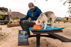 Ruffwear, Kibble Kaddie Dog Food Travel Bag, Roll-Down Closure Storage, Easy-Pour Spout, Compact Waterproof Odor-Sealing Liner with Stash Pocket, 10L/42 Cups, Camping Road Trip Essential, Basalt Gray