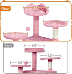 Topeakmart 61in Cat Tree for Indoor Cats, Cat Tower with Scratching Posts Spacious Perch & Platform for Kittens, Pink