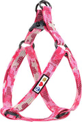 Pawtitas Reflective Step-in Dog Harness – Adjustable No-Pull Vest for Puppies to Seniors, Safe & Comfortable, S Camo Pink
