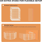 FXW Homeplus Unleashed Indoor Dog Playpen - Stress-Free and Safe Play, Heavy Duty 40 Inch 4 Panels Dog Pen for Medium and Large Dogs, White│Patented