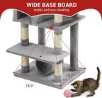 Cat Tree for Large Cats 67 Inches,Multi-Level Cat Tower with Scratching Posts, Condo, Perches, Hammock, Tunnel & Feeding Station,Light Gray
