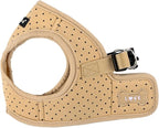 Puppia Dotty Dog Vest Harness B (Step-in) Fashionable Polka Dot Pattern Spring Summer Harness for Small Dogs, Beige, Large