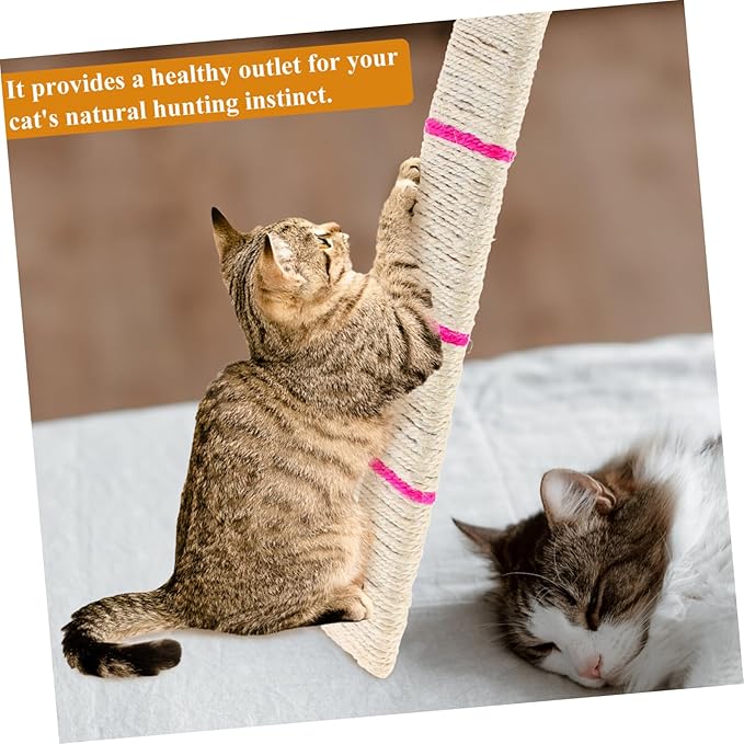 Hanging Sisal Cat Scratcher Mat Wall Mount Corner Cat Scratch Pad 17.71X3.34X0.98In Durable Entertainment and Activity Mat