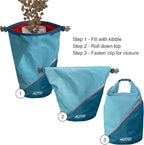 Kurgo Kibble Carrier - Portable Kibble Carrier - Compact Travel Storage - Dog Food Dry Bag - Camping Dog Storage - 5 lb Capacity - Navy