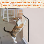 Aliceset 2 Pack 17.25 x 13 Inch Self Adhesive Wall Mounted Cat Wall Corner Scratcher Pad for Indoor Cat Kitten Scratcher Cardboard for Protector Furniture Couch Sofa with Ball Toy and Adhesive Tapes