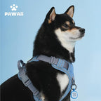 Pawaii No Pull Dog Harness with Pet ID Tag,Reflective Strips No Choke Front O Ring Breathable Mesh Adjustable Soft Padded Pet Vest with Easy Control Handle for Large Dogs