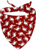 JXGZSO 1 Piece Silly Goose Triangle Dog Bandana Meme Goose Duck Merchandise (Silly Goose D red)
