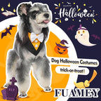 FUAMEY Dog Tuxedo Halloween for Large Dogs,Dog Formal Suit Dogs Attire Pet Bow Tie Puppy Party Costumes Cat Tux Outfits Pets Bandana Cosplay Adjustable Bowties Thanksgiving Halloween L