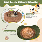 PETSITE 60 inch Cactus Cat Tree Tower, Multi-Level Cat Tower with Sisal Scratching Posts, Sisal Rope, Hanging Ball, Self Groomer and Decorative Faux Plant, Cute Cat Tree for Indoor Cats