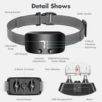 NBJU Bark Collar for Dogs,Rechargeable Anti Barking Training Collar with 7 Adjustable Sensitivity and Intensity Beep Vibration for Small Medium Large Dogs (Black)