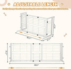 COZIWOW 38" -67" Dog Gate Indoor, Pet Gates for Doorways No Drilling, Wooden Free Standing Doggie Fence for Stairs, Safety for Small to Medium-Sized Dog,White