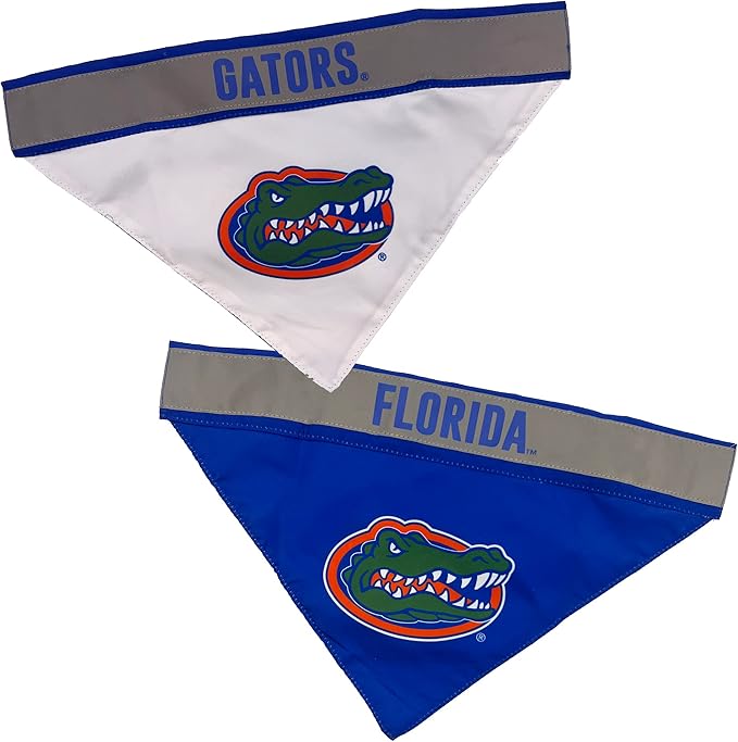Pets First NCAA Florida Gators TIE Bandana, Small/Medium. Dog Football Reflective Bandana Scarf Bib for Pet, Cat, or Dog. The Ultimate Game-Day, Party Bandana