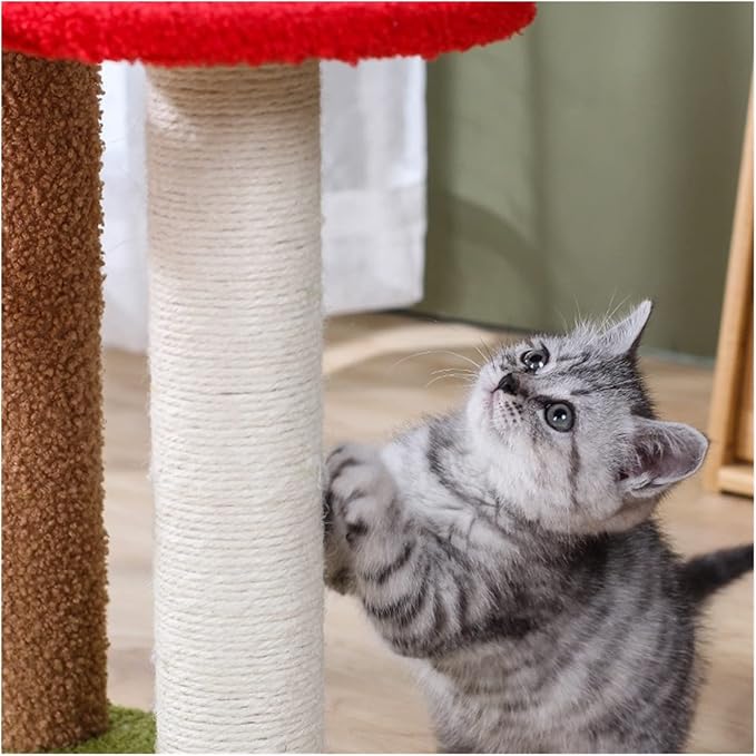 SUNESA Cat Tree Cat Tower Cherry Cat Climbing Frame Three-Tier Cat Litter One Cat Frame Cat Toy Cat Scratching Post Pet Supplies Cat Tree Condo Cat Tree Indoor Climbing