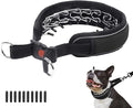 Martingale Collar for Dogs, Reflective No Pull Dog Collar for Medium Large Dogs, Adjustable Anti Pull Dog Collar for Walking Training, Heavy Duty Nylon Slip Collar with Buckle 1.8 Inch Wide S Black